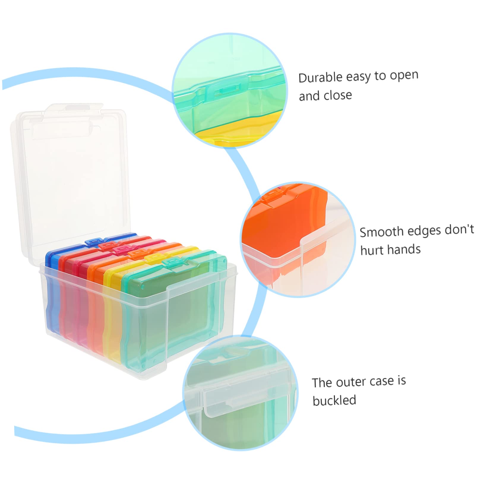 Boîte de Rangement Photos 4x6 Pouces, Plastique, 1 Set, Organisateur