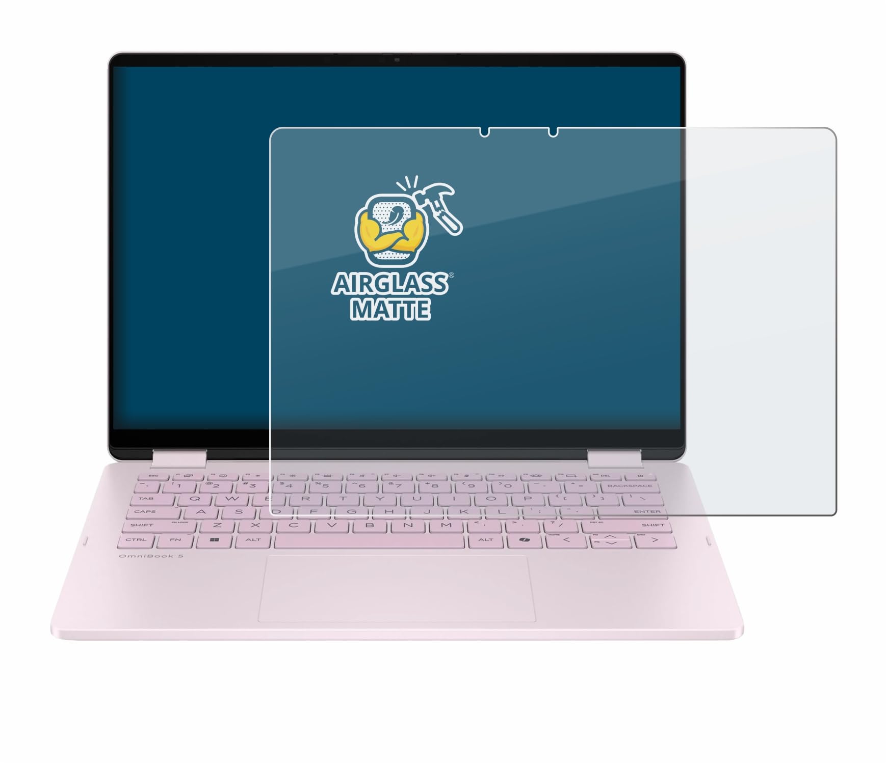 BROTECT Protector Pantalla Mate Cristal para HP OmniBook 5 Flip 14 14-fp0153ng Protección Anti-Reflejos