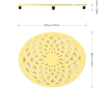 Vista 2 de HAWOK Salvamanteles ovalados de hierro fundido esmaltado amarillo..