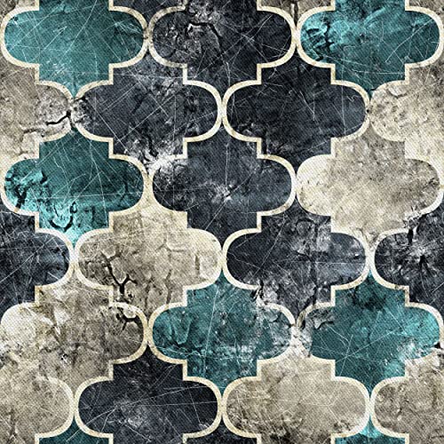 HEKO PANELS Oxford Tissu Imperméable Au Mètre Polyester De Couture D'ameublement Tissus Pour Mobilier Décorative Artisanat Rembourrage Mosaïque Marocaine 1 Mètre...