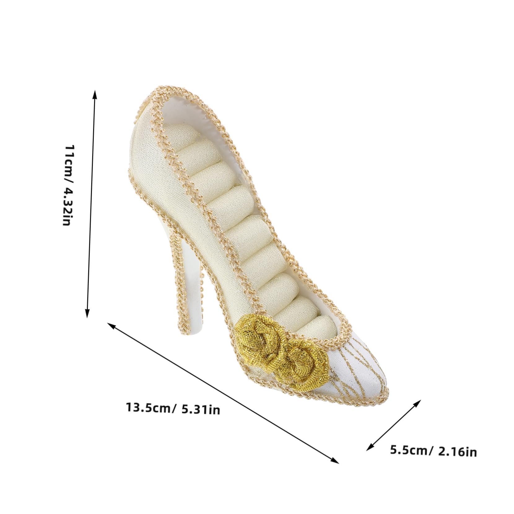 BESPORTBLE Elegant High Heel Jewelry Display Rack Durable Ring Holder for Retail Exhibitions Quick Assembly Sparkling Design Secure Support for Rings Jewelry