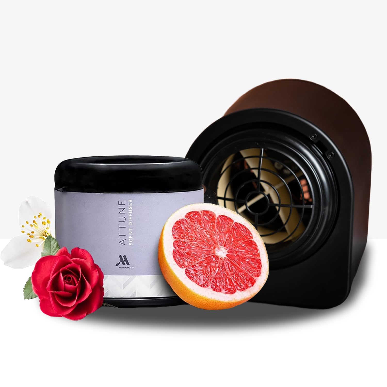 Marriott Attune Scent Air Diffuser Machine + Refill | Signature Hotel Fragrance Waterless Air Diffusers | Apple, Jasmine & Cedar Aroma | Long-Lasting 300-Hour Refill | Diffuser + Cartridge