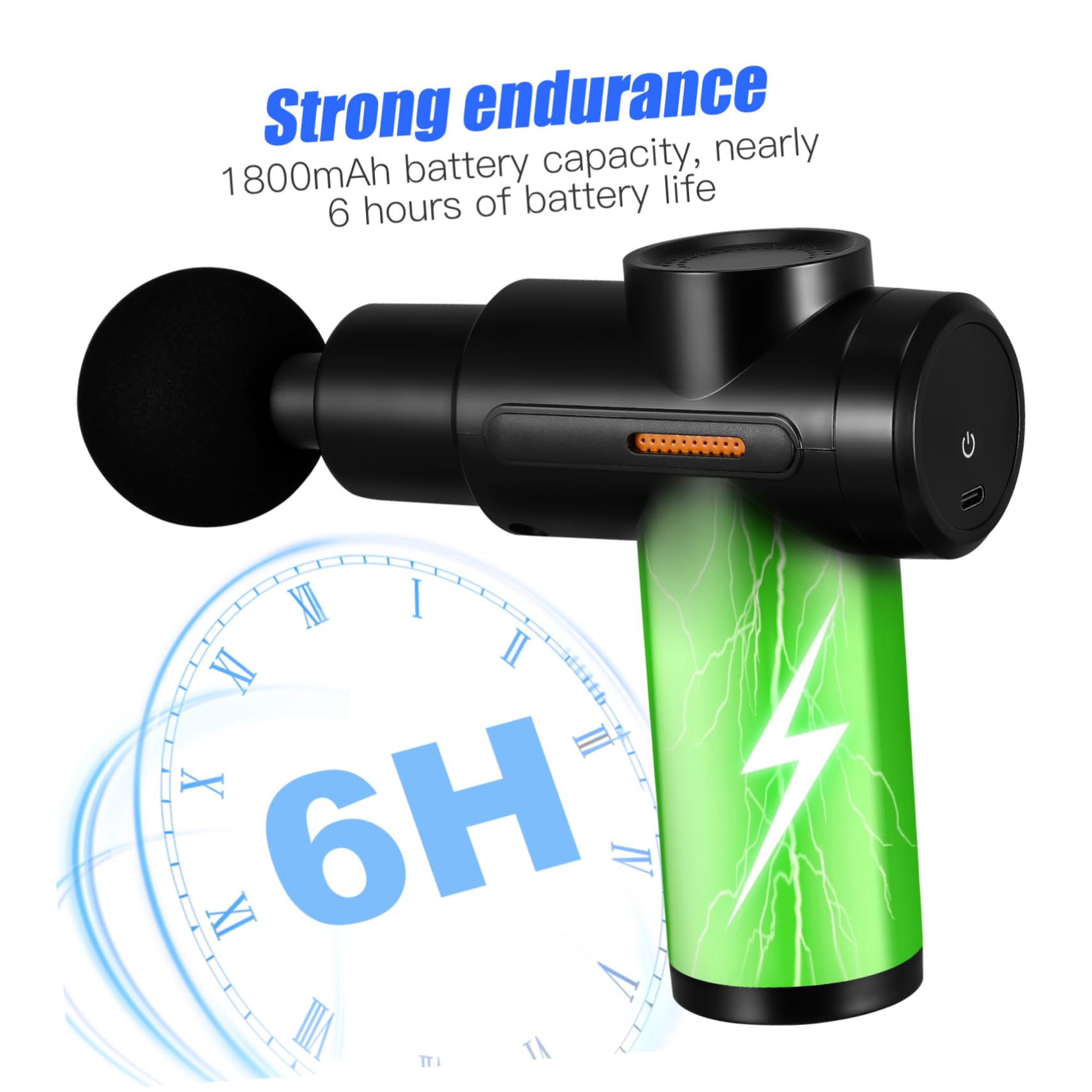 Veemoon Masajeador Muscular Portátil USB Recargable Pequeño Masajeador de Mano con Diseño Silencioso Alta y Torque para Cuello y Cuerpo Dispositivo Eléctrico para Relajación y Muscular