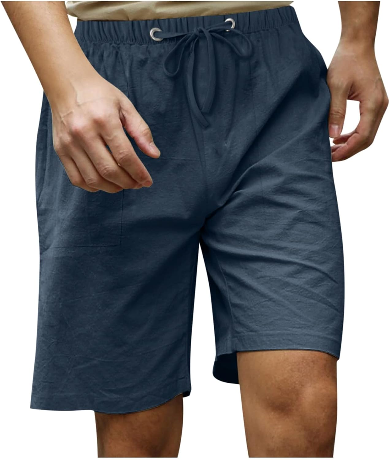 Ymosrh Mens Casual Shorts Elastic Waistband Lightweight Summer Beach Athletic Workout Running Gym Shorts M-5XL