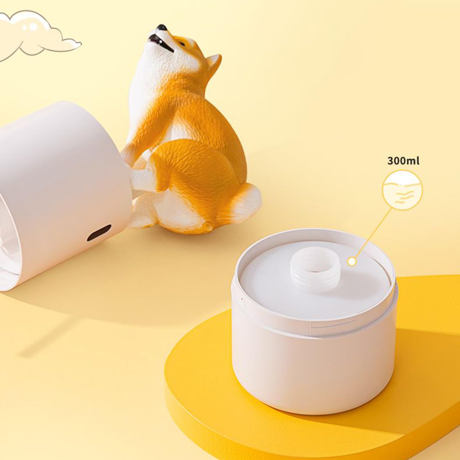 Erogatore automatico di sapone Dispositivo impermeabile a batteria | Dispenser Automatico Di Sapone Schiuma Da Cani Senza Contatto per Casa Appartamento Famiglia Bambini Adulti Ristorante