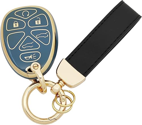 Funda protectora de TPU suave de 360 grados compatible con Chevy Tahoe Suburban 2007-2014 Escalade 2007-2014 Escalade 2007-2014 GMC Yukon llavero