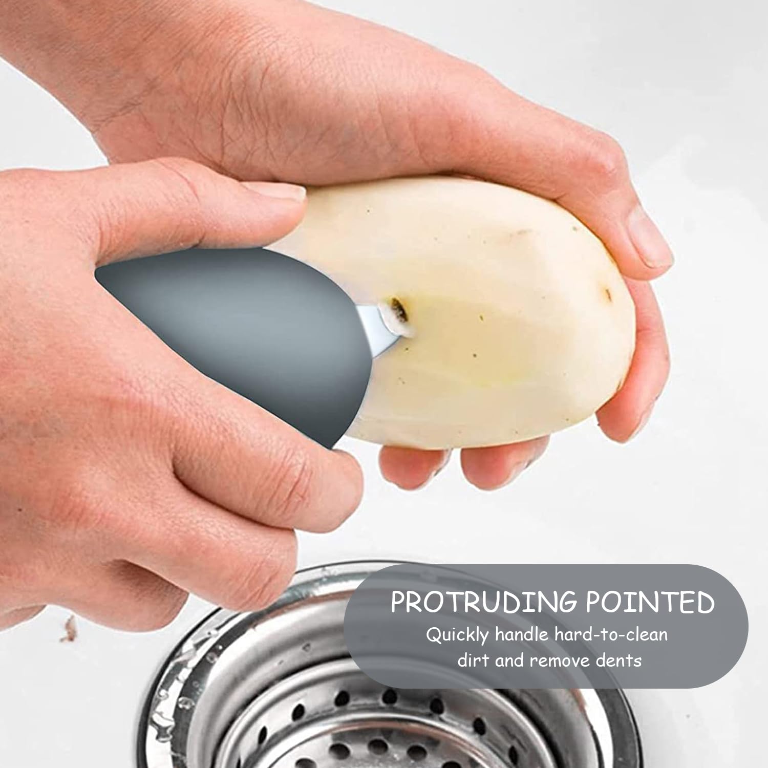 Lot de 2 brosses de nettoyage pour fruits et légumes, brosse de cuisine