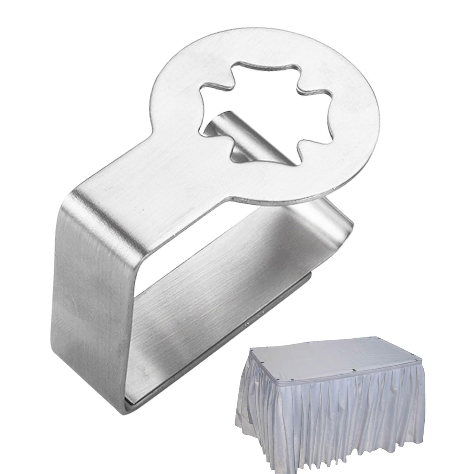 Pinces à nappe en acier inoxydable – 4 formes élégantes pour un maintien sûr – Idéal pour les restaurants, les mariages, les événements en plein air, les réunions de famille et les fêtes