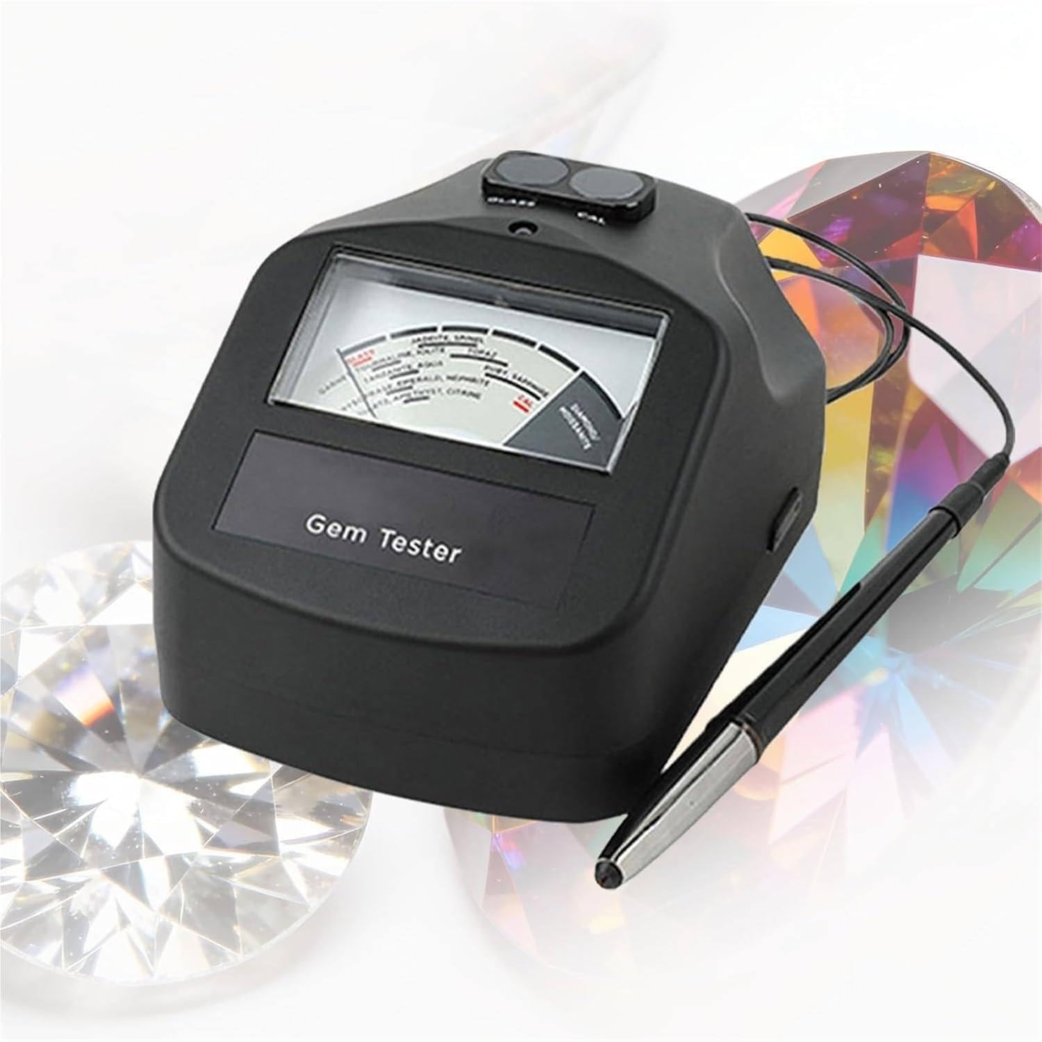 Tester diamentów Moissanite, profesjonalny detektor diamentów, tester diamentów z wspomaganą kalibracją termiczną do identyfikacji diamentów/moissanitów i popularnych kolorowych kamieni szlachetnych