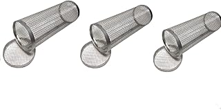YWHWXB 3Pcs BBQ Rolling Grill Basket, Stainless Steel Wire Mesh Cylinder Grill Basket, Outdoor Camping Camping Barbecue Rack Vegetables,Meat,Fish Round Grill Cooking Accessories Kit（30cm/11.8 Inch）