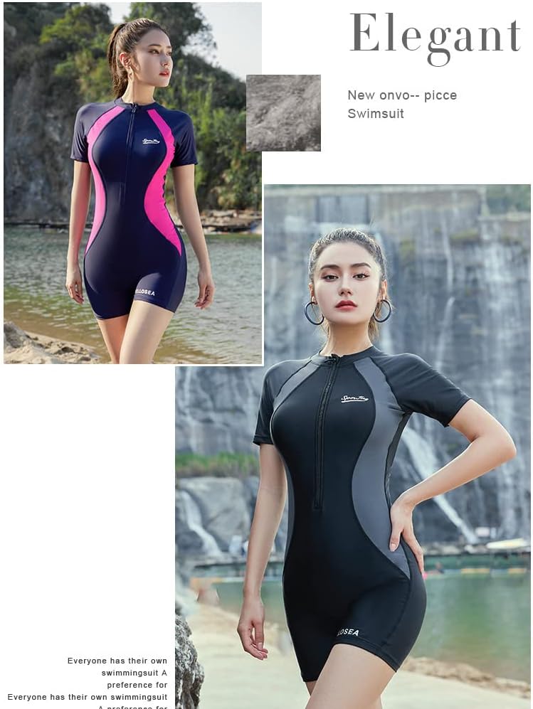 [MTKCNTL] フィットネス水着 レディース 大きいサイズ競技 水着 半袖 吸汗速乾 オールインワン Swimwear LZQ1