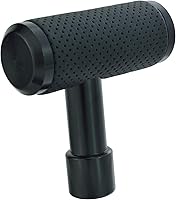 Vista 1 de Pomo de palanca de cambios con mango en T, cubierta de aleación estilo joystick con palanca de cambios de cuero, se adapta a la mayoría de Negro