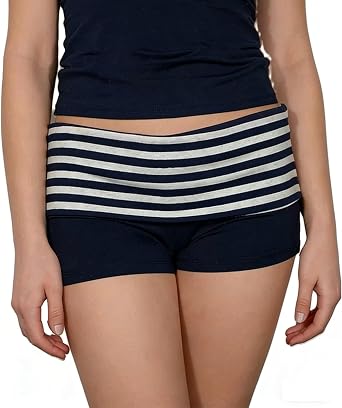 Womens Fold Over Lounge Shorts Low Rise Fold Over Skinny Sleep Shorts Cute Micro Pj Shorts Sleepwear