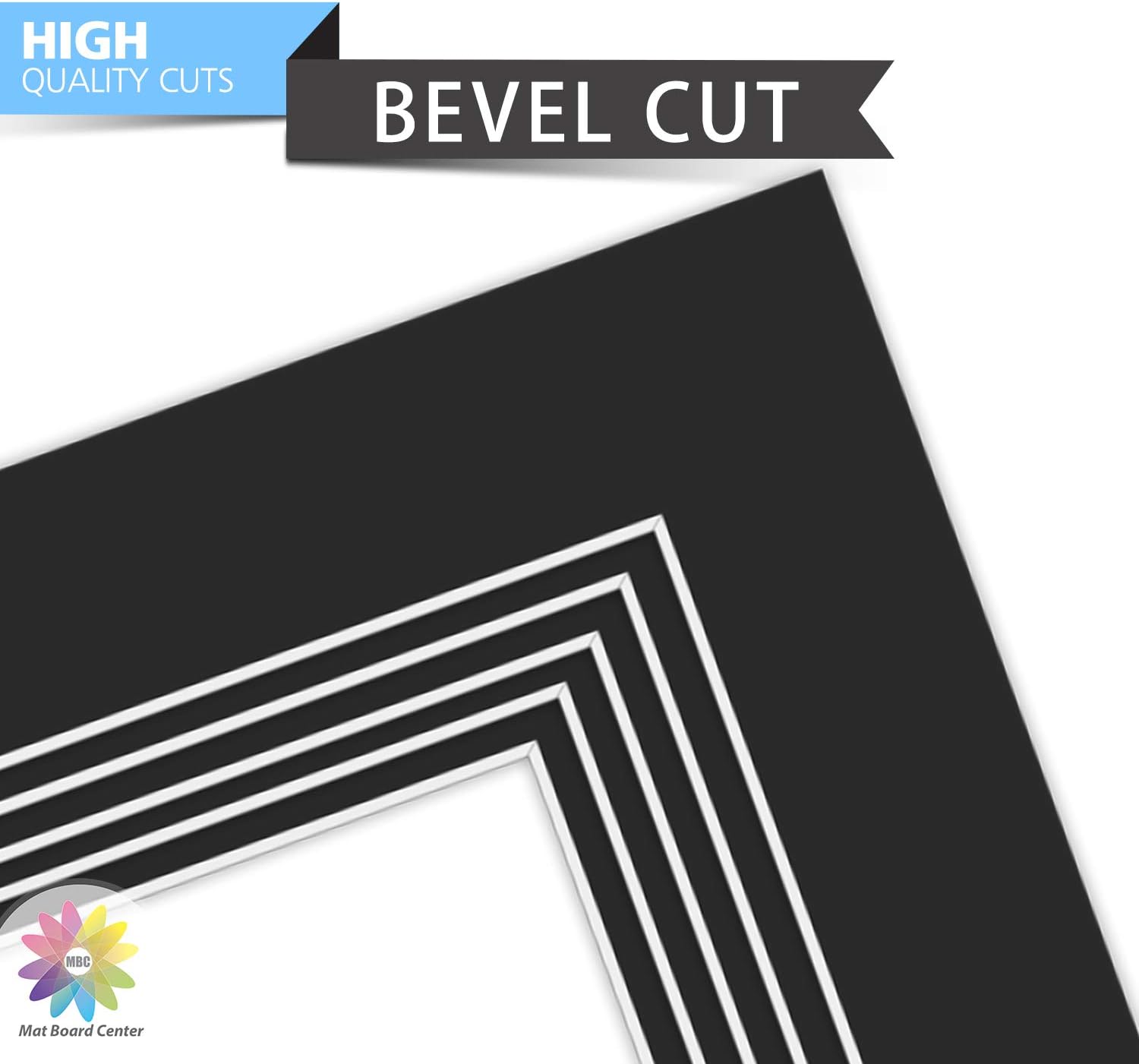 Mat Board Center, Pack of 5, Photo Picture Mats - Acid Free, 4-ply Thickness, White Core - for Pictures, Photos, Framing (8x10 for 2-4x6 White) - Image 4