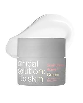 ItS SKIN Active Snail Collagen Cream 1.69 fl.oz, Firming Face Cream with Snail Mucin, Dual Collagen & Liposome for Elasticity, Long Lasting Moisture, Non-Greasy Moisturizing Cream, Korean Skincare