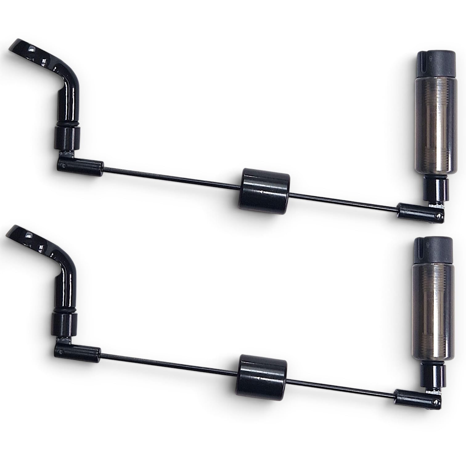 TJR Tackle 2 x Black Mag Pro Bite Indicators Swingers with Magnetic Line Clip, Short 12cm Arm, For Fishing Bite Alarms