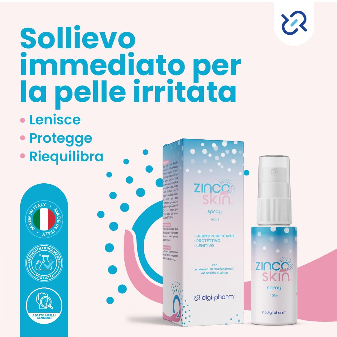 Zinco Skin 100 ml Cambio Pannolino Ossido di Zinco Olio di Argan Tea Tree Oil Made in Italy