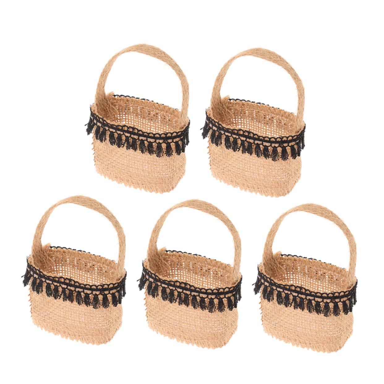 5Pcs Rustic Bags for Candies Portable Storage Pouches for Weddings Birthdays and Festivals Decorative Containers for Photography and Events