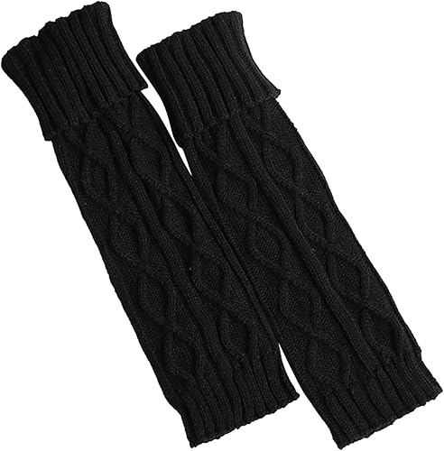 Calentadores de pierna de punto de lana para mujer, Y2K, kawaii, muslo, pantorrilla alta, puños para botas de invierno, gótico, apilado, ganchillo,