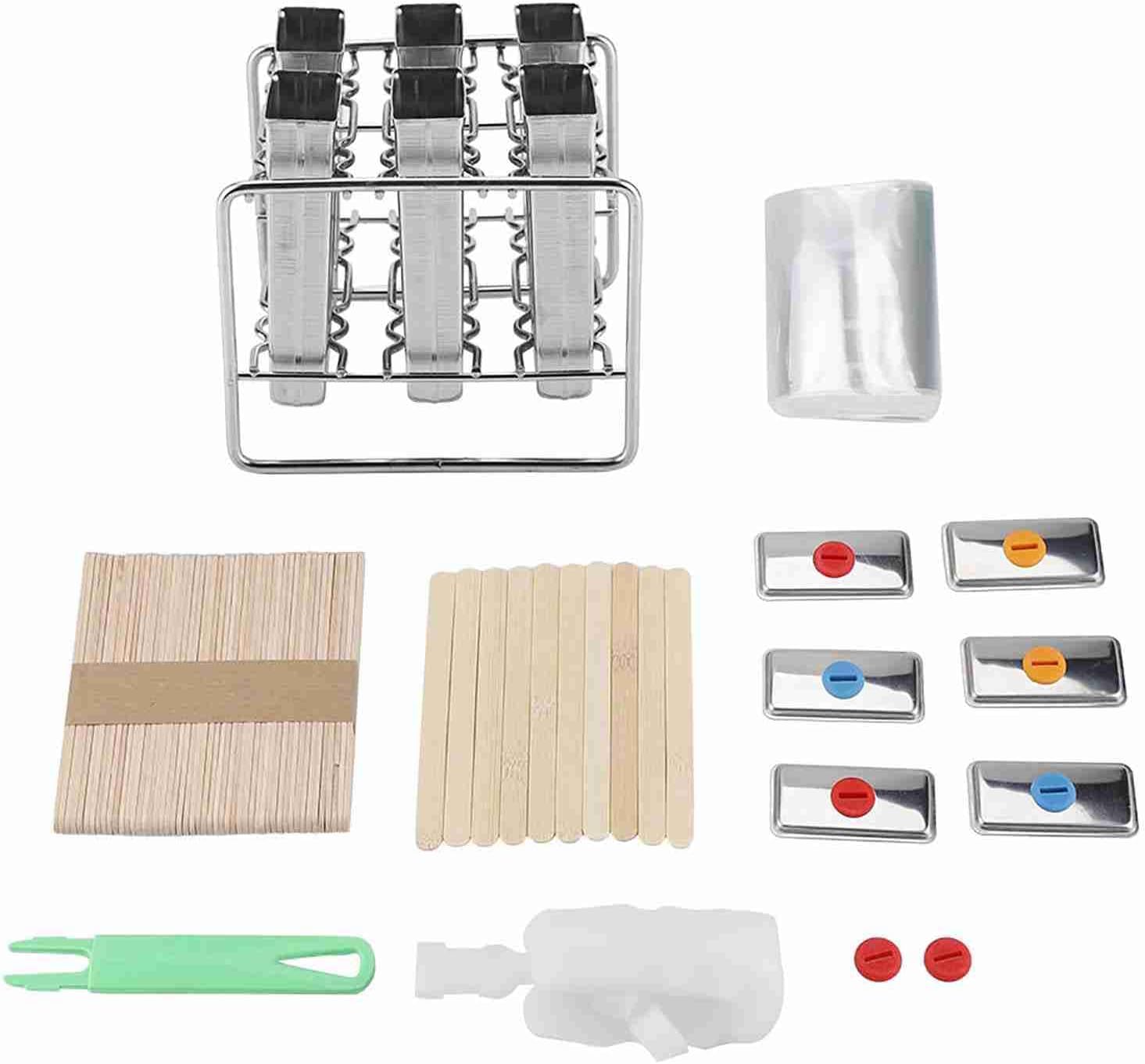 Stainless Steel Mold Ice Cream Industrial Home Kitchen DIY Ice Pop Mould Maker Tool (Flat Head Double Slot)