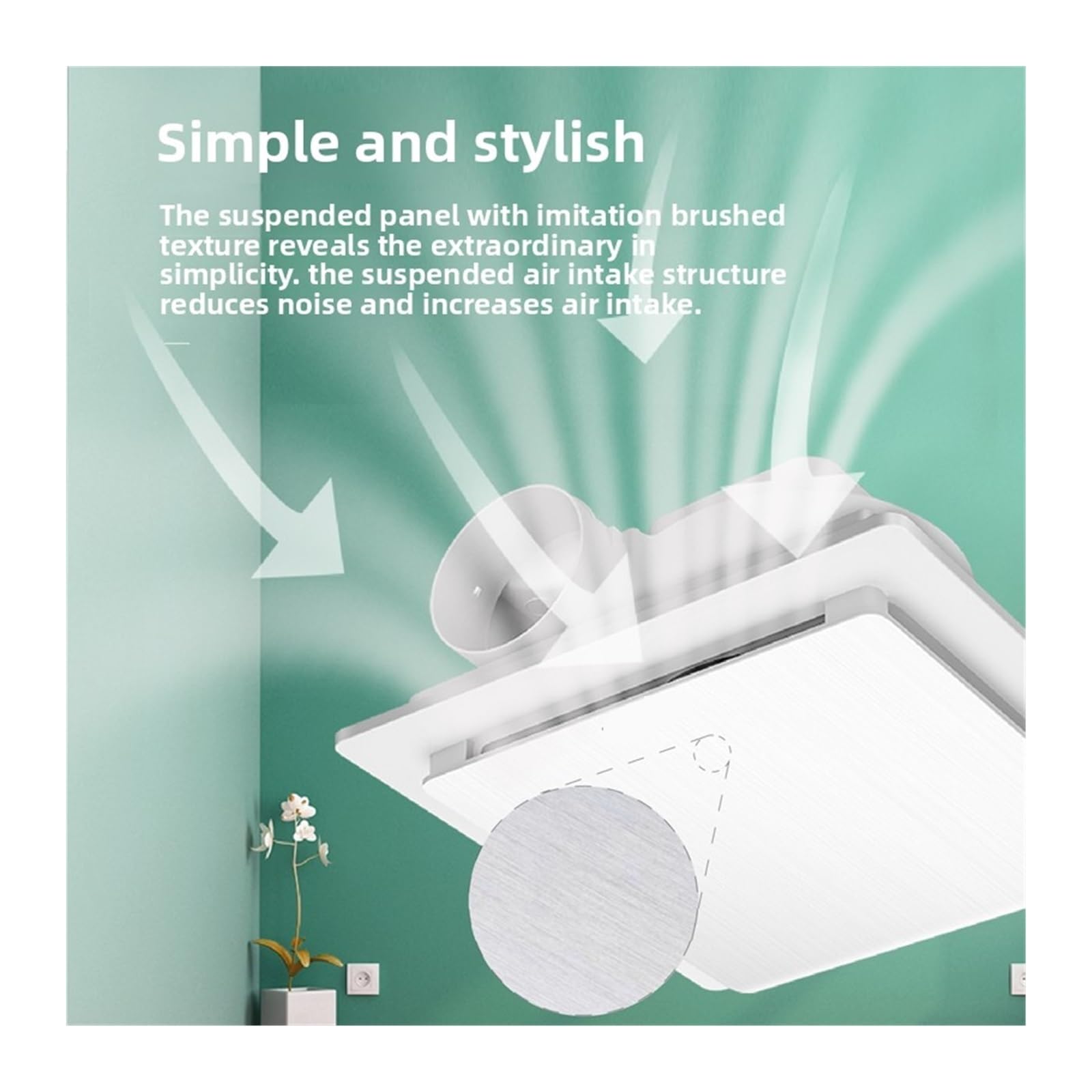 Extractor de aire, Extractor De Aire Potente Y Silencioso, Ventilador Techo For Baño, Cocina, Hogar para sótanos, talleres(XC15A-G 12 inch)