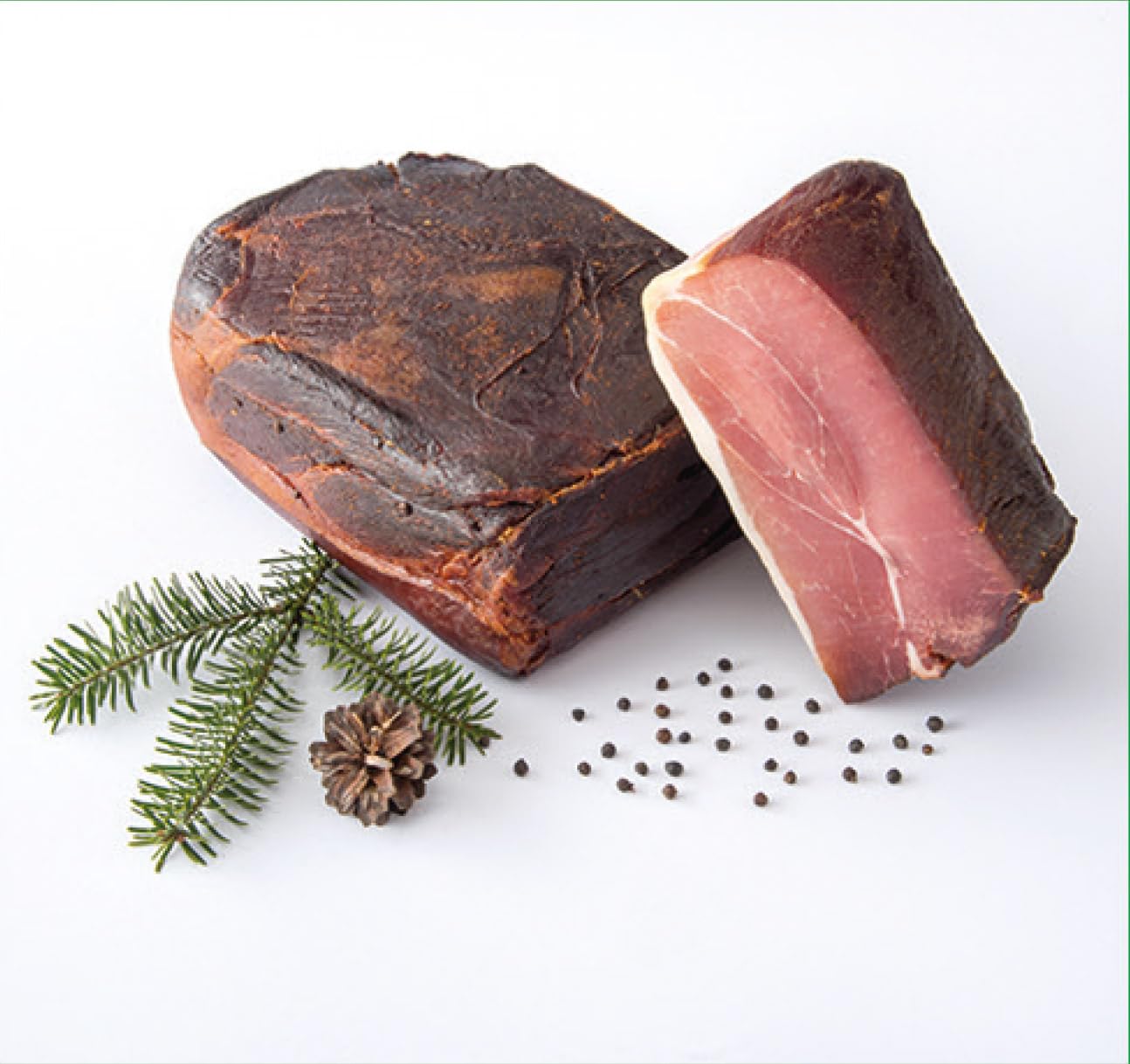 Schwarzwald Metzgerei Schaufler Schwarzwälder Räucherschinken, Im Buchenrauch Gereift, am Stück, Traditionell Handgesalzen, 60 Tage Haltbar (1kg)
