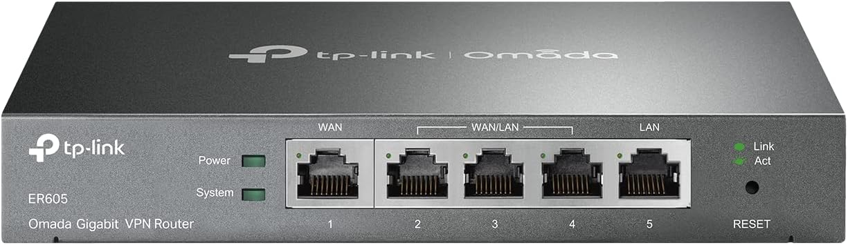TP-Link Enrutador VPN con cable Multi-WAN  Puertos WAN de hasta 4 Gigabits  Enrutador SMB SPI Firewall  Omada SDN integrado  Balance de carga