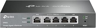 TP-Link Multi-WAN Wired VPN Router | Up to 4 Gigabit WAN Ports | SPI Firewall SMB Router | Omada SDN Integrated | Load Balance | Lightening Protection | Limited Lifetime Protection (TL-R605) (Renewed)