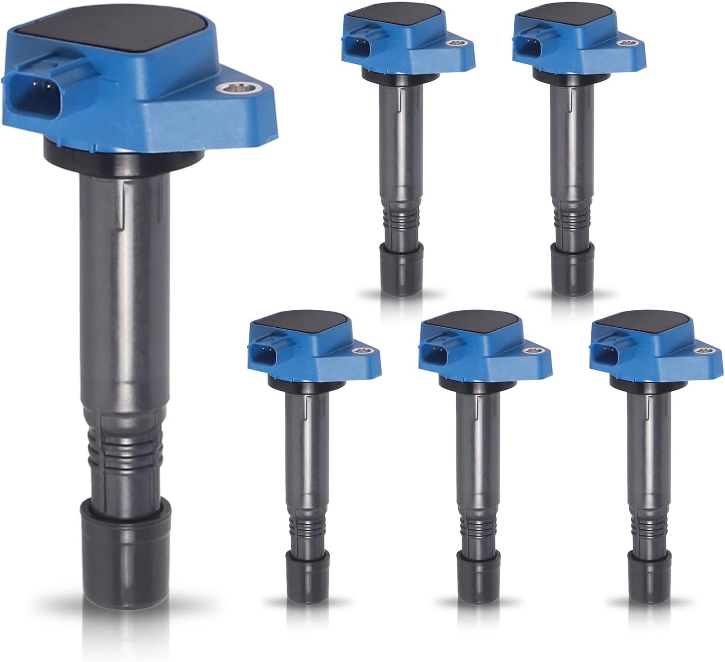 ENA Set of 6 Red Ignition Coil Pack 2008 2009 2010 2012 2013 2014 2015 2016 Compatible with Acura Honda Odyssey Pilot Ridgeline Acura RDX RL TL MDX ZDX 3.5 3.7 Coils for UF624 30520RN0A01 C1665