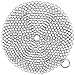 Cast Iron Cleaner, 316 Stainless Steel Scrubber with Hanging Ring, Round 7X7 inch Cookware Cleaner for Skillet, Wok, Pan