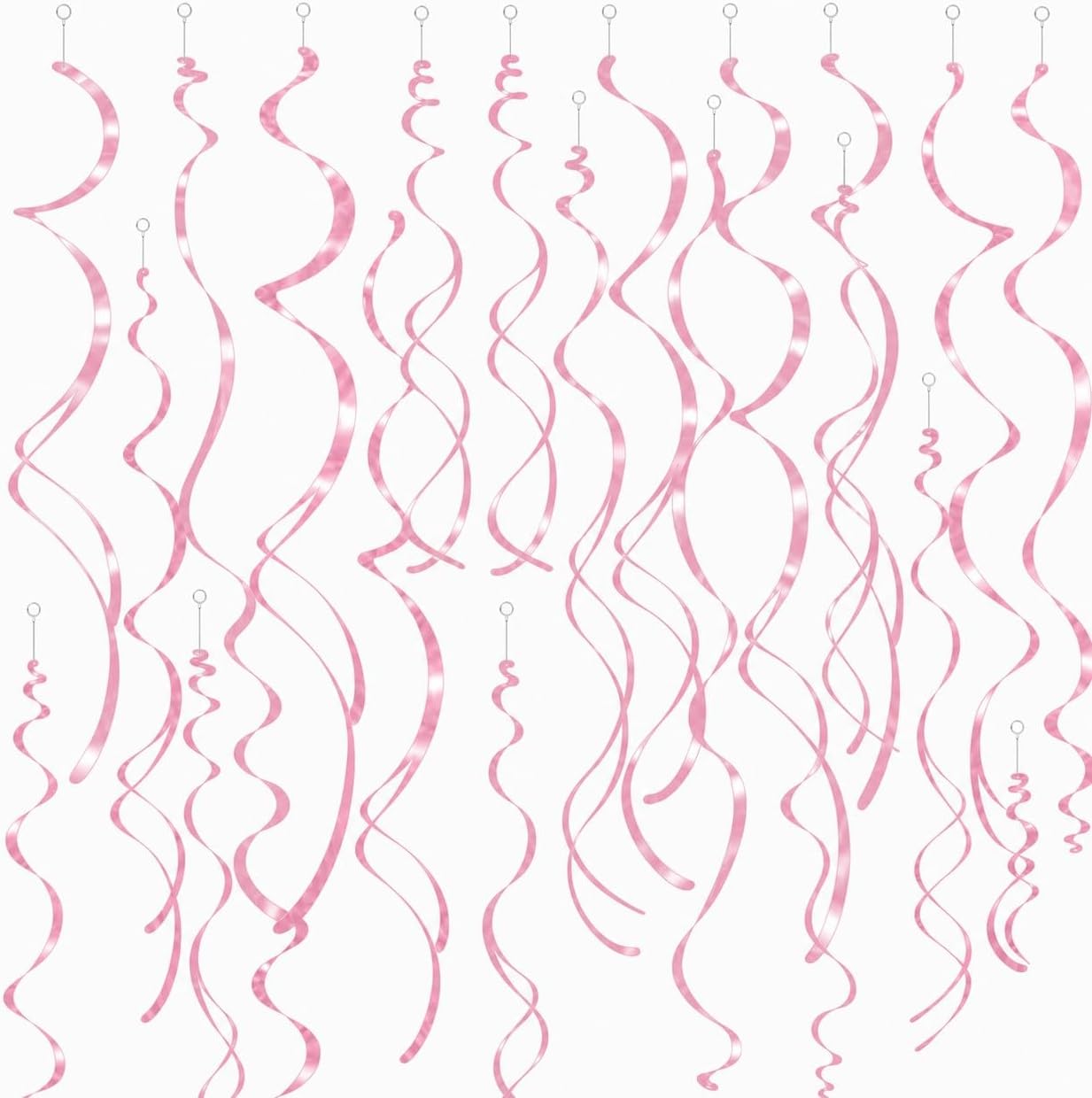 30Pc Pink Party Hanging Swirls Decorations Valentine Birthday Ceiling Decor