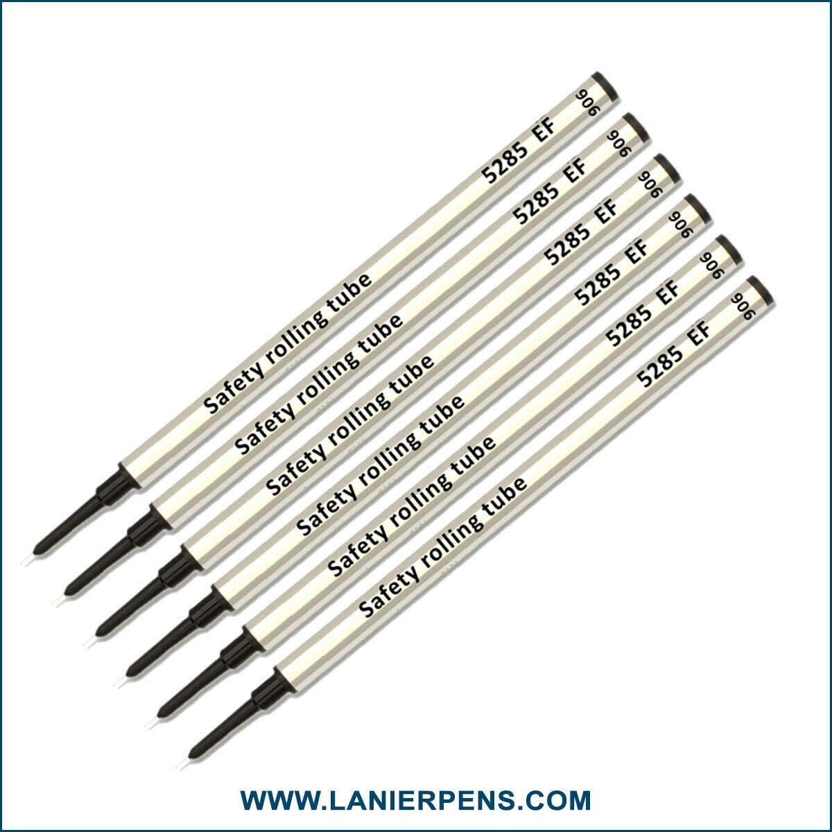 Pack of 6 - Schmidt 5285 EF Extra Fine Metal Rollerball Refill Black Ink Fine Tip