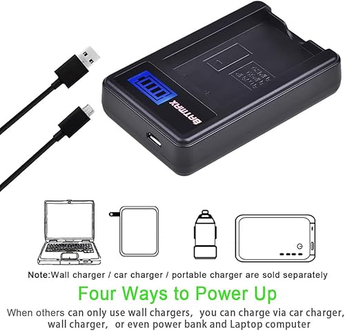 Miniatura 5 de Batmax 2 baterías FNP-60 NP-60 + cargador USB LCD para Fujifilm NP-60, Kodak KLIC-5000 SLB-1137 Li-20B Kodak EasyShare, una serie AZ-1, AZ-2 cámara;