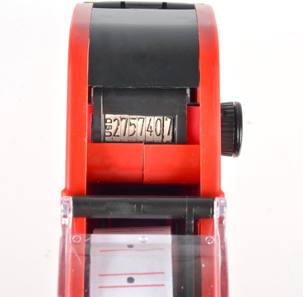 Wild-us MX5500 EOS Red 8 Digits Pricing Gun Kit with 7,000 Labels & Spare Ink
