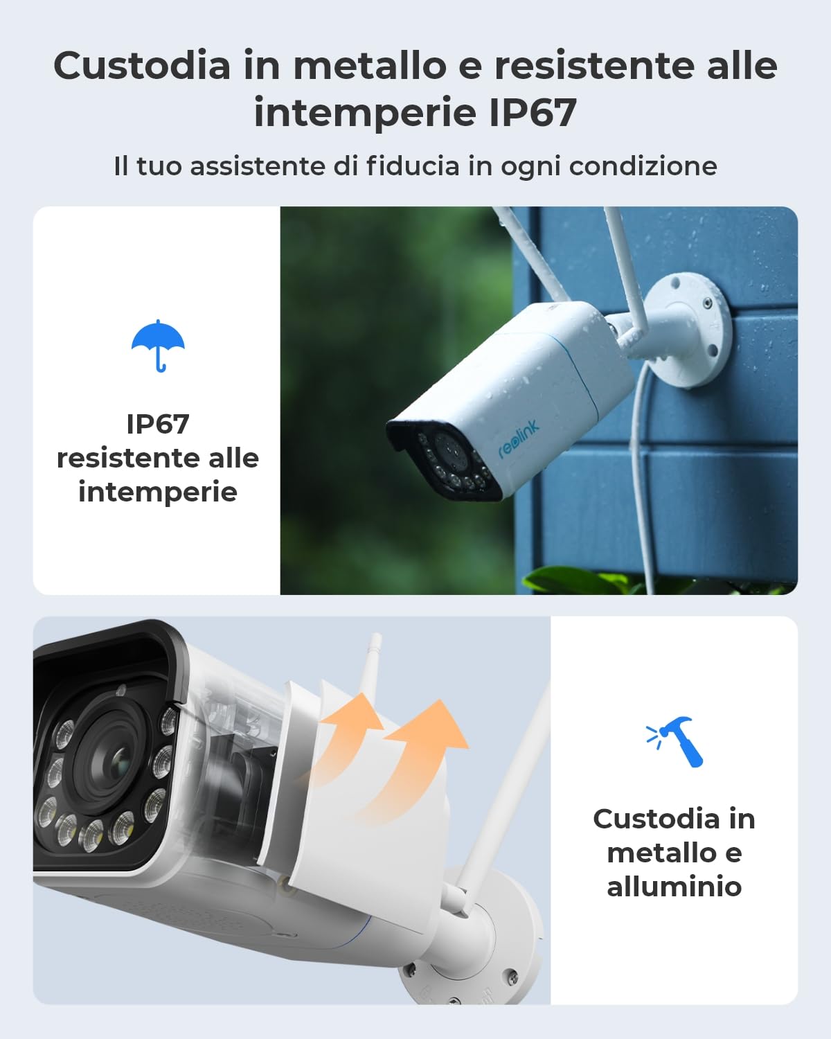 Reolink 4K 8MP Telecamera Wi-Fi Esterno con 5X Zoom Ottico (Ricondizionato)