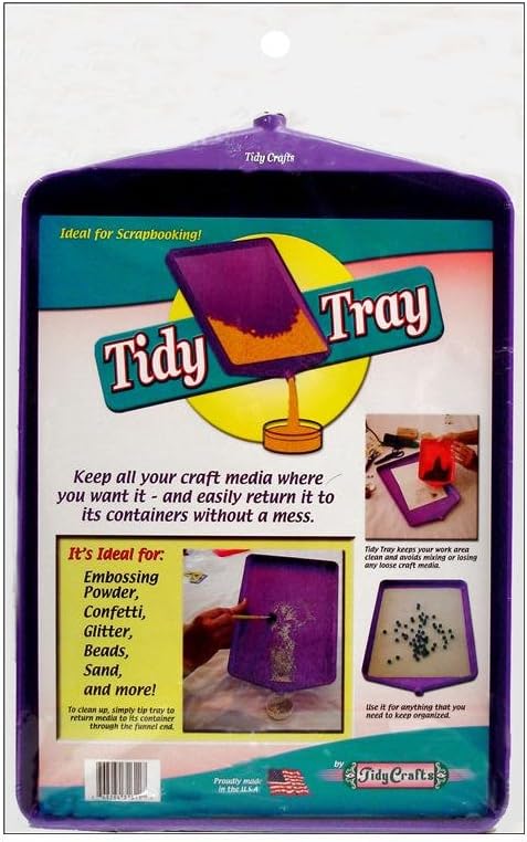 Tidy Crafts Tidy Tray-Large 10"X14"X.875 Great for Glitter, Beads, Embossing Powder