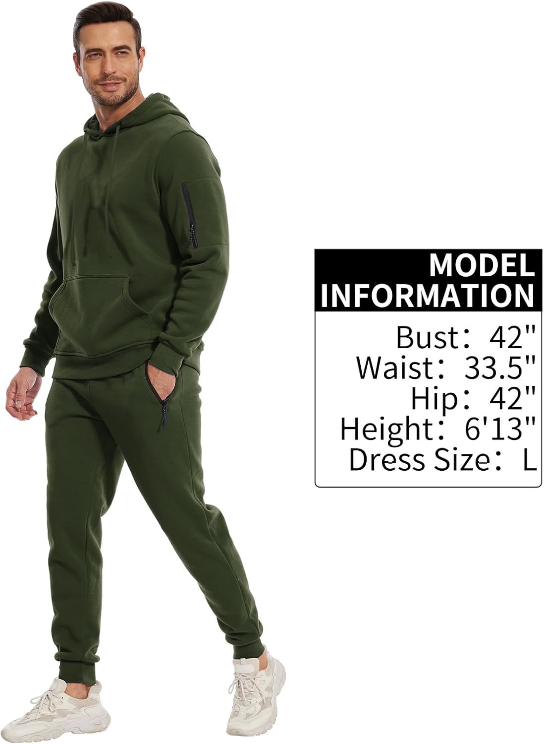 Men's Tracksuits Sweatsuits for Men Sweat Track Suits 2 Piece Sweatpants Jogging Casual Athletic Suits With Pockets - Image 6