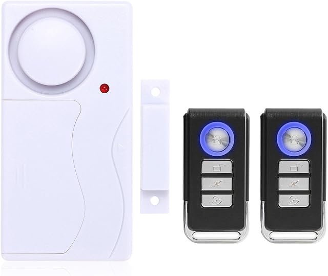 Anti-Theft Door Window Alarm, 105 dB Loud Wireless Alarm for Kids Safety Home Security (2 Remote Control Included)