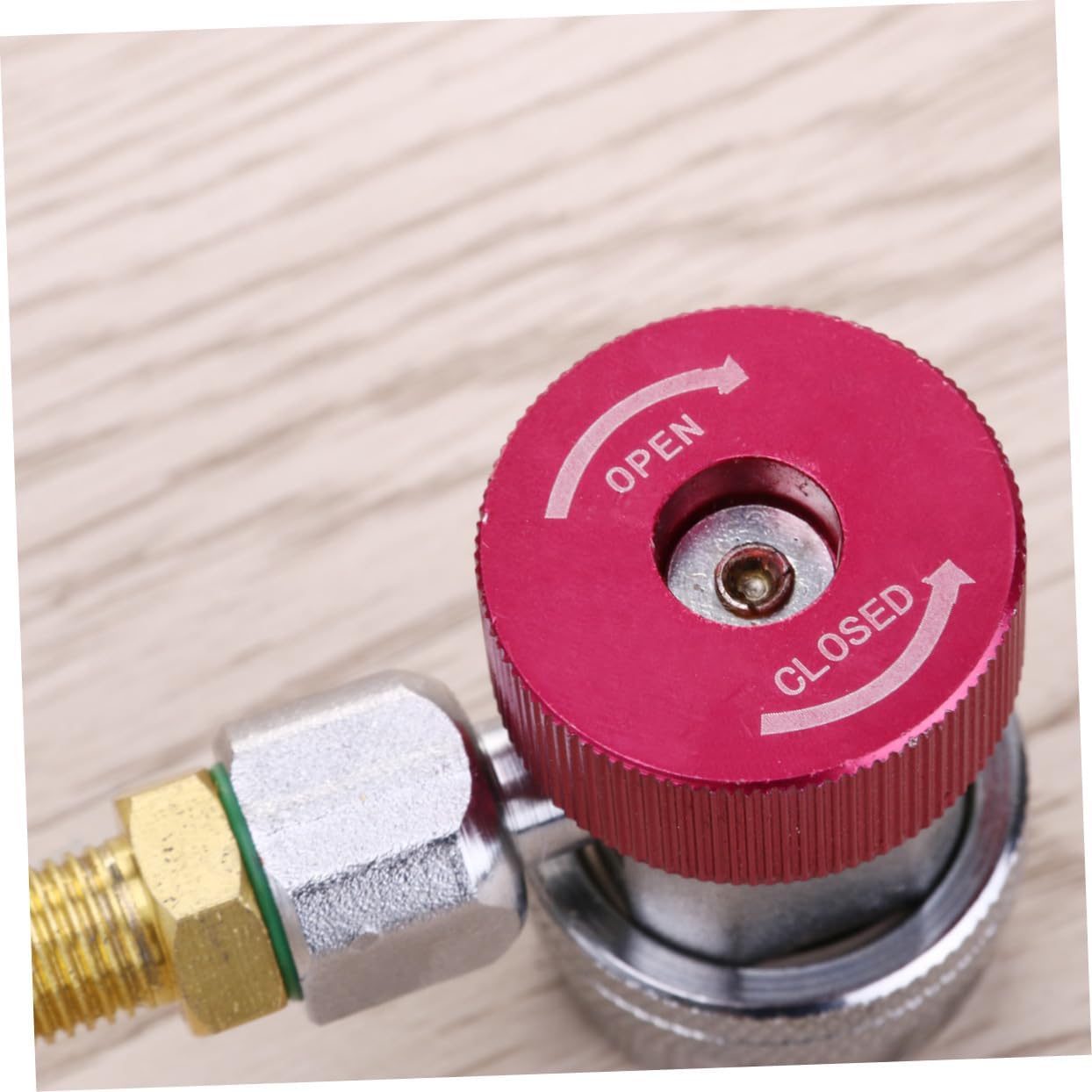 2Pcs Car Air Conditioning Quick Coupler Connector Adapters Blue Red High Low Pressure Design for Easy Attachment System