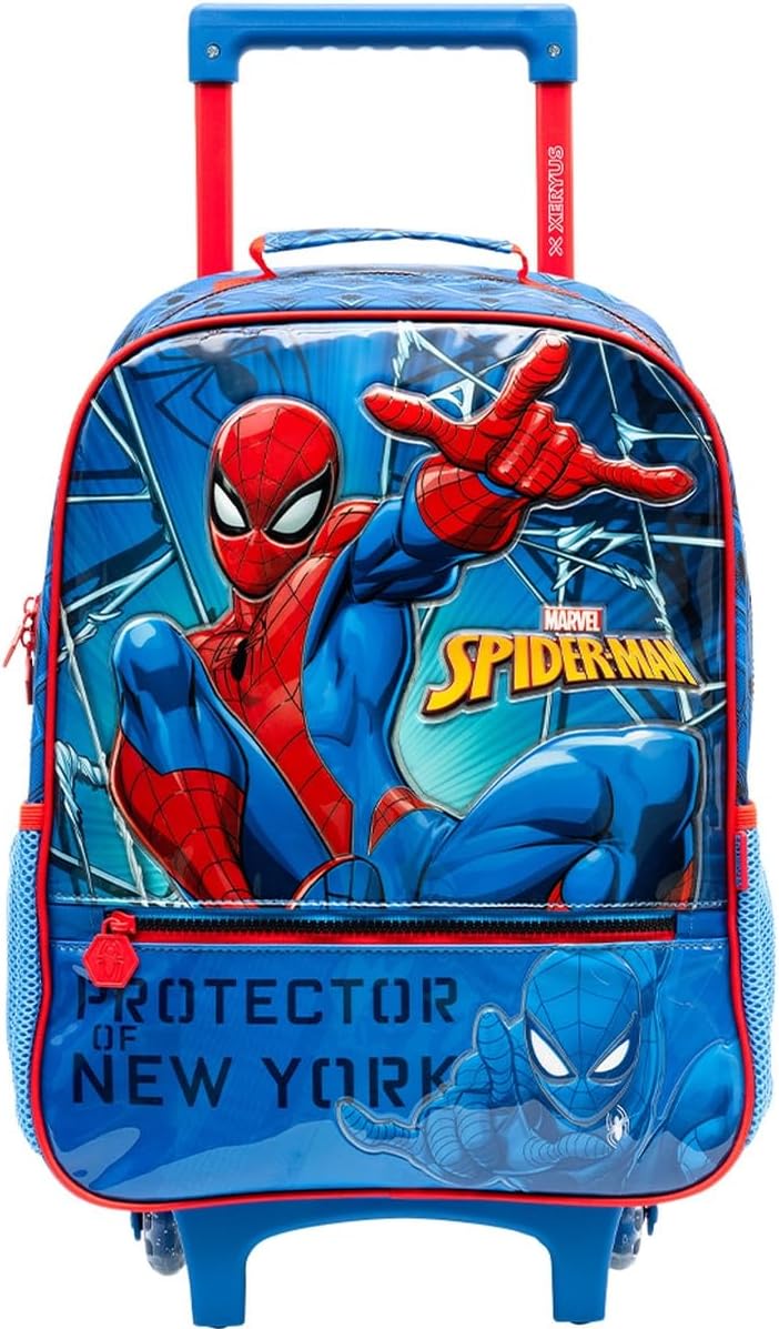 Mochila Infantil com Rodinha, Xeryus, Spider-Man X2, Média