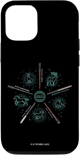 Funda para iPhone 13 Harry Potter Expecto Patronus y varitas