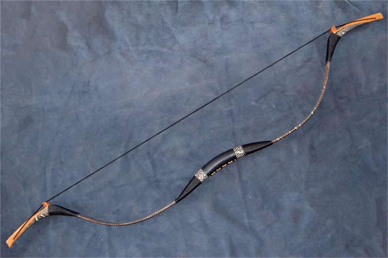 biubiusot Traditional Recurve Bow Handmade Longbow Archery for Adults Teens Mongolian Horse Longbow Hunting Training 20-50 lbs for Outdoor (35lbs)