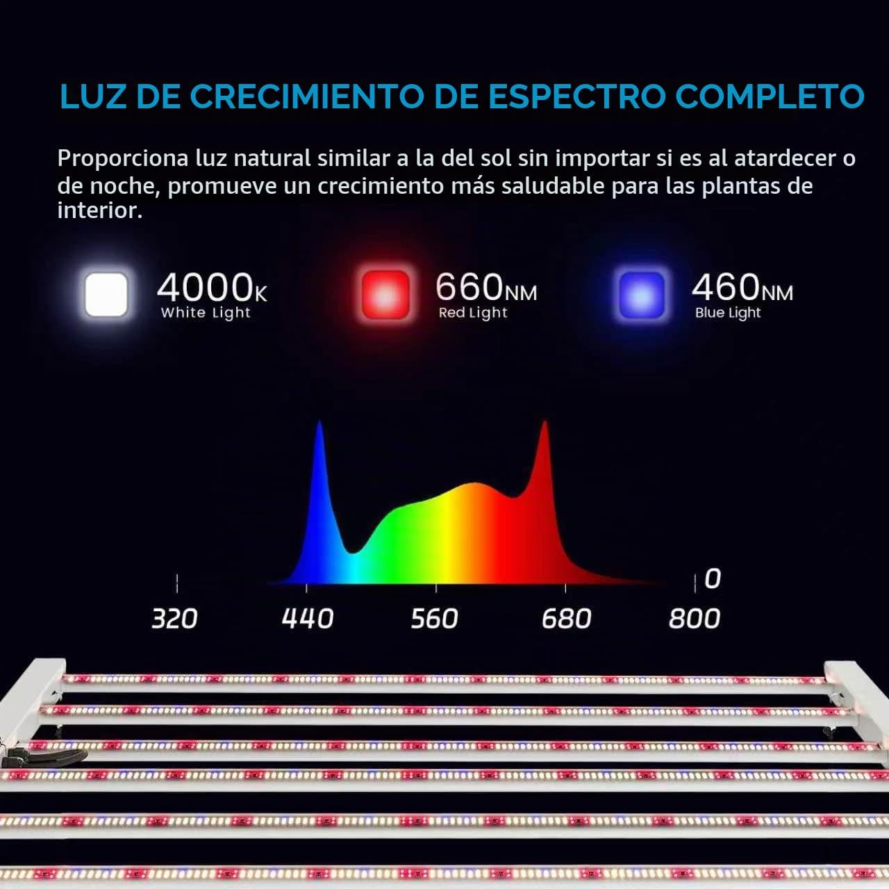 SAMPHON Luz LED de Cultivo 600W Plegable — foto 2 de 3