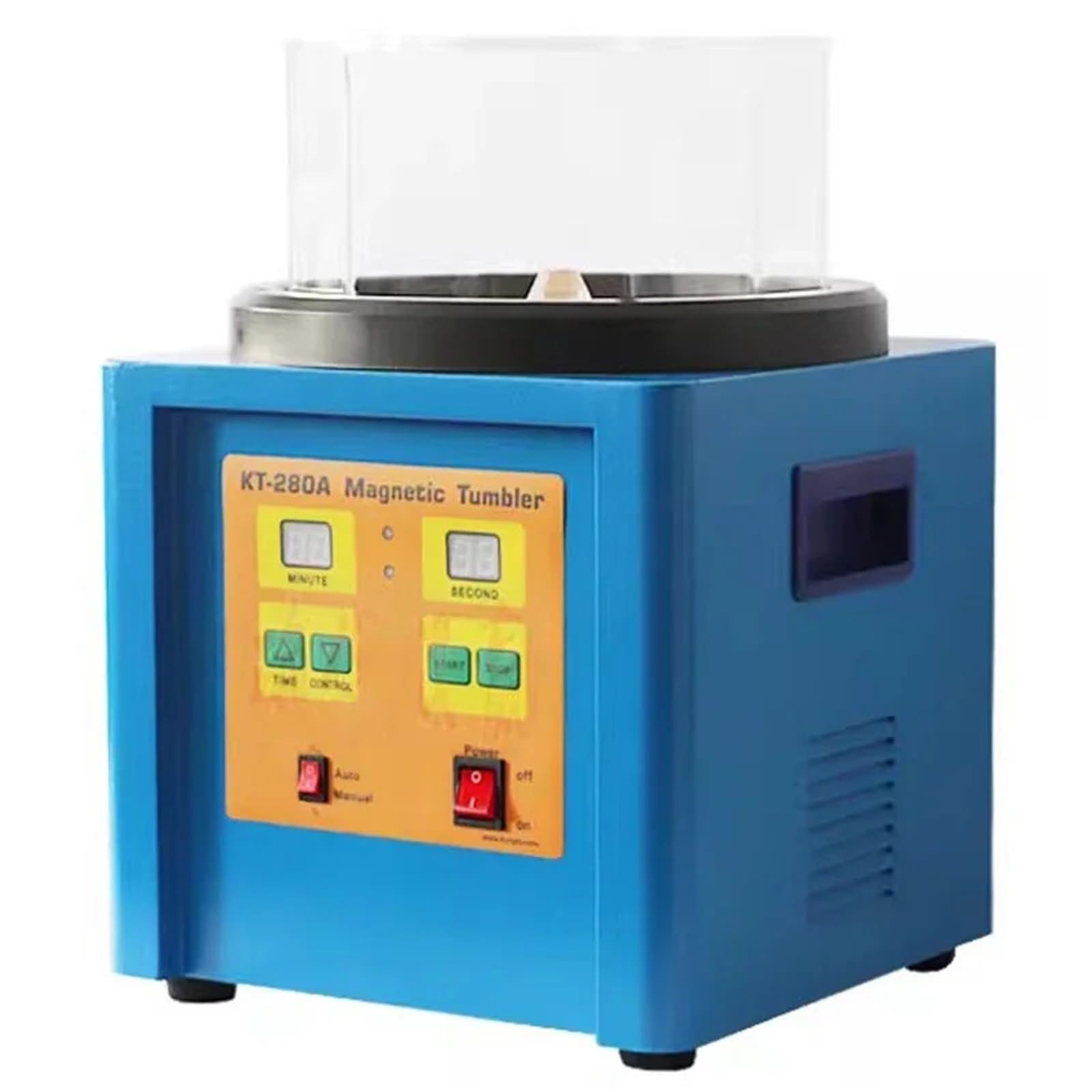 Polerka do Kamieni Polerka do biżuterii z magnetycznym bębnem, 1100 g, wydajność 2800 obr./min, KT-280A/KT280-C, polerka ze złota i srebra(KT280-C)