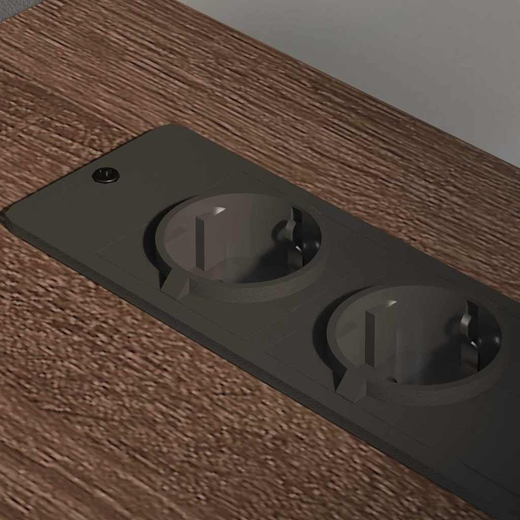 Büroschrank mit integrierter Ladestation und Regalen in Braun Eichen-Optik 76 x 41 x 72 cm – Ladeschrank für effiziente Büroorganisation und Aufbewahrung