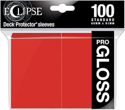 Ultra Pro Eclipse Gloss Deck Protector Sleeves Apple Red, 100 Pack