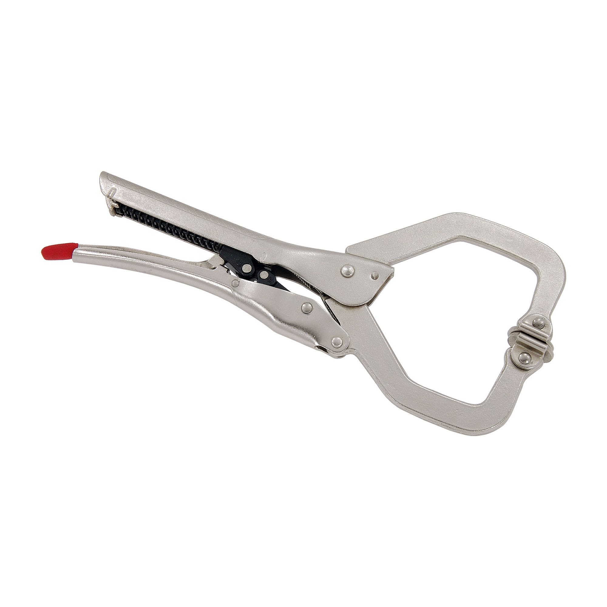 Neilsen CT6101 11" Self-Adjusting Locking Long Reach C-Clamp with Swivel Pads - Adjustable Jaw for Secure Grip, Zinc-Plated Steel for Longer Durability