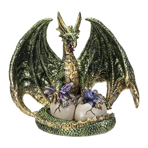 Pacific Giftware Dragon with Hatchlings Figurine, 6.02-Inch Length