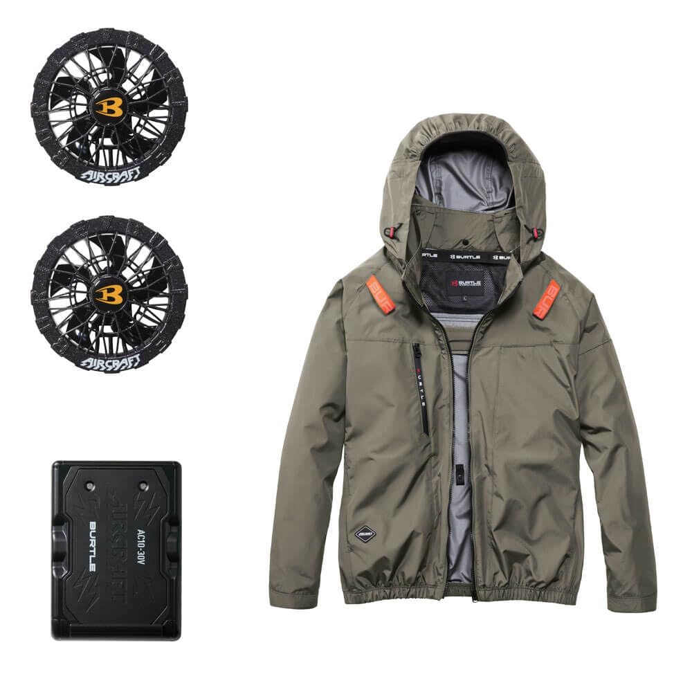 Amazon.co.jp: [BURTLE] [バートル] エアークラフト 長袖ブルゾン +