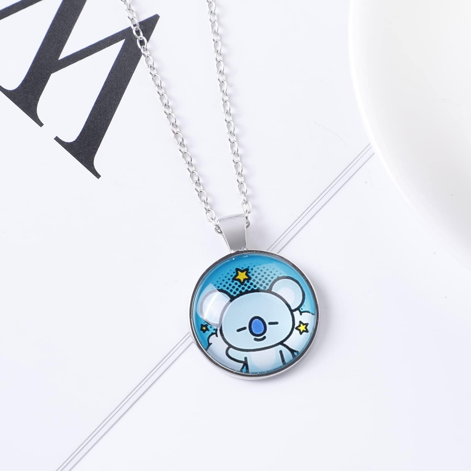 Miniatura 6 de Kpop BTS - Collar con pendientes, llavero BTS Bangtan para niños SUGA V JIMIN JIN JK JHOPE RM